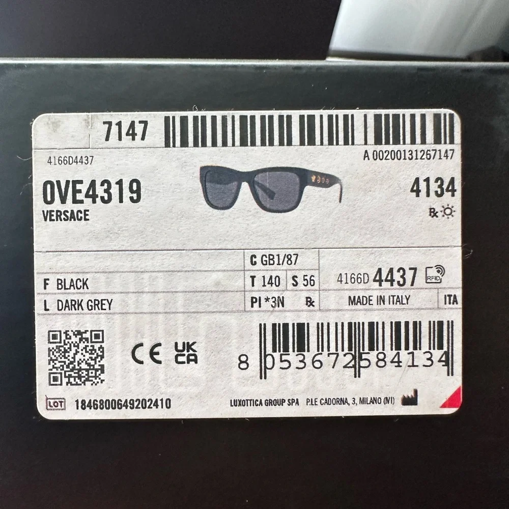 Versace Sunglasses Full Inclusion